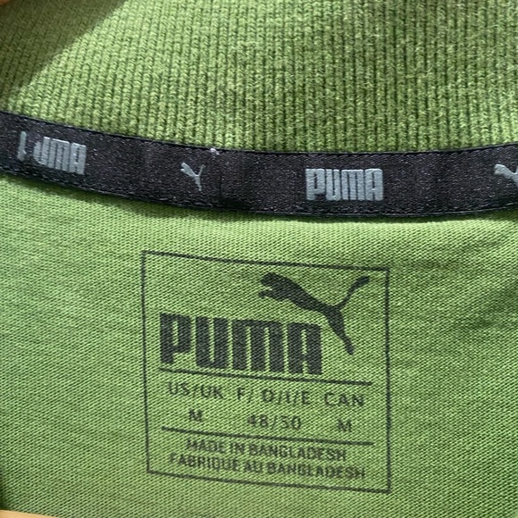 Men’s PUMA Short Sleeve Collared Polo Shirt, Green, Medium - Picture 3 of 6